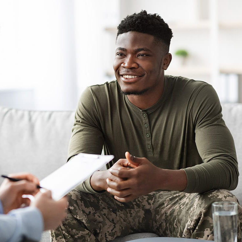 an army veteran opens up in therapy for dual diagnosis treatment